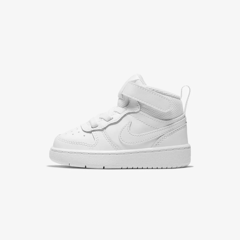 Toddler White Nike Court Borough Mid 2 Air Jordans size 10C